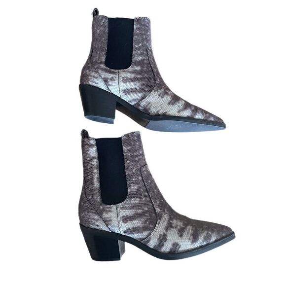 PAIGE Willa Chelsea Lizard Gray Boots - Picture 3 of 5